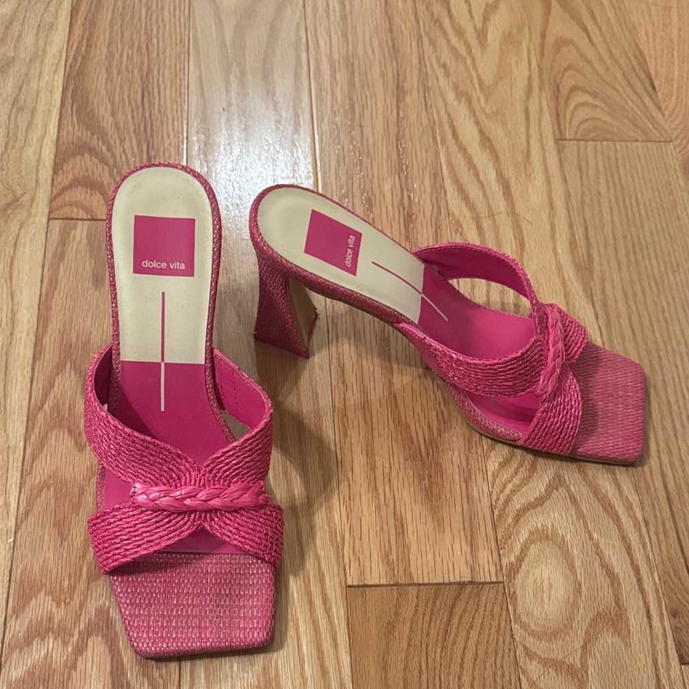 Dolce Vita Fuchsia Braided Heels